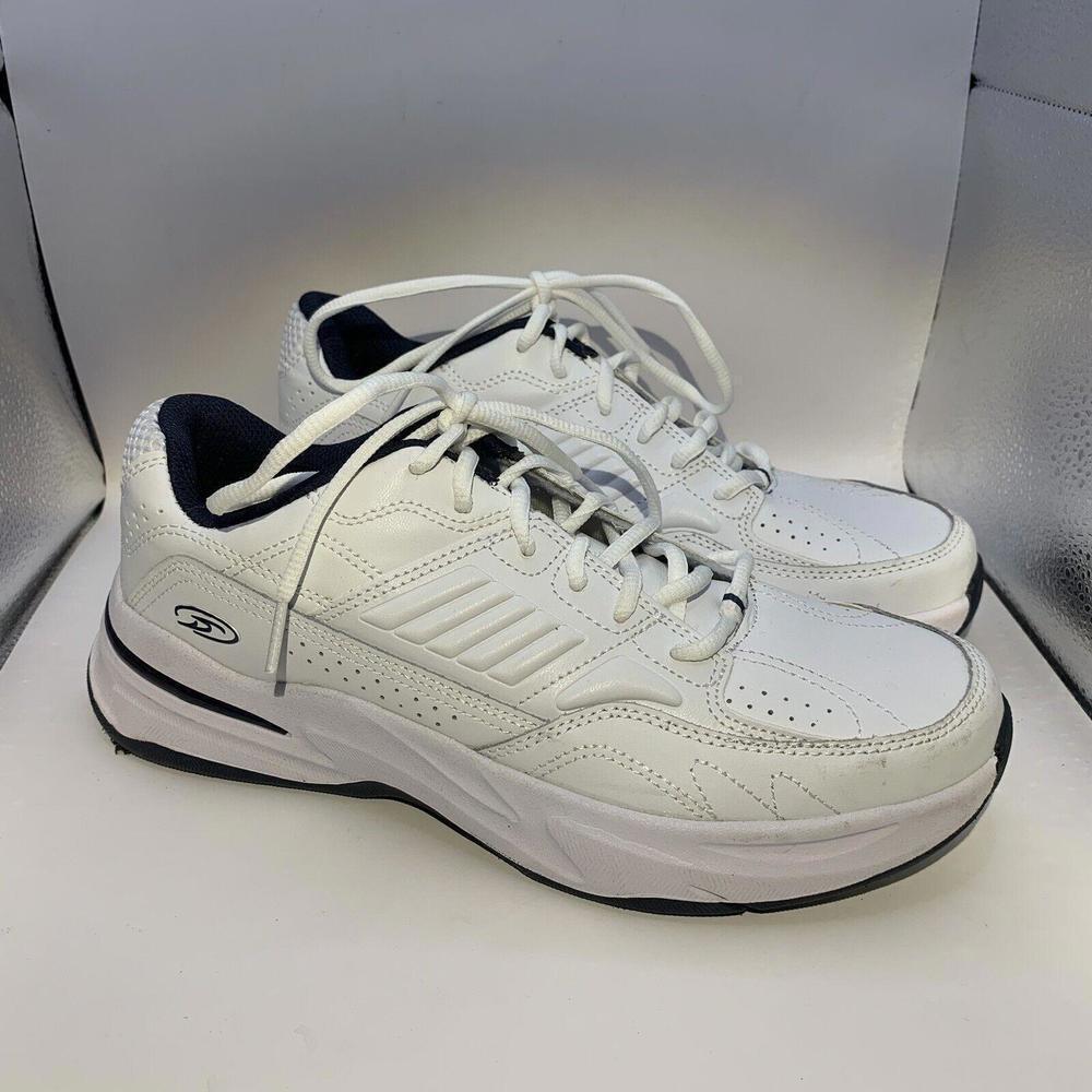 Dr. Scholl's Mens Depart White Sneakers Shoes Gel Insoles Comfort Size 9W​​​​